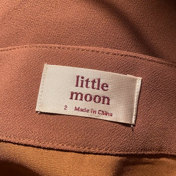 *SOLD* Aritzia Little Moon Freesia Skirt button-front brown mini skirt - Picture 7 of 9